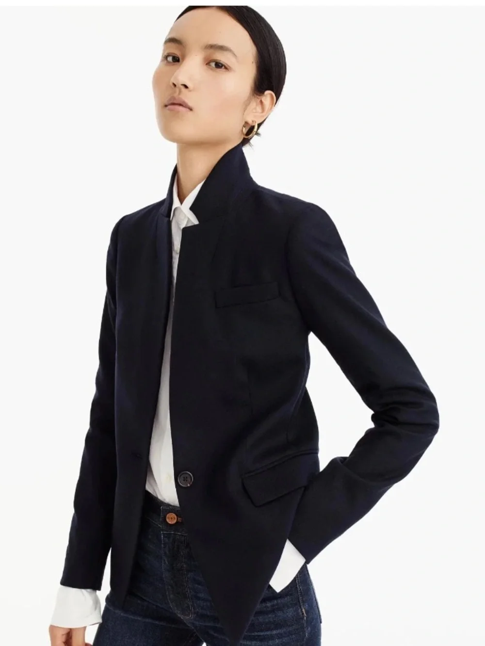 J. Crew Regent Black Single-Button Classic Career Wear Women’s Blazer  Size 2